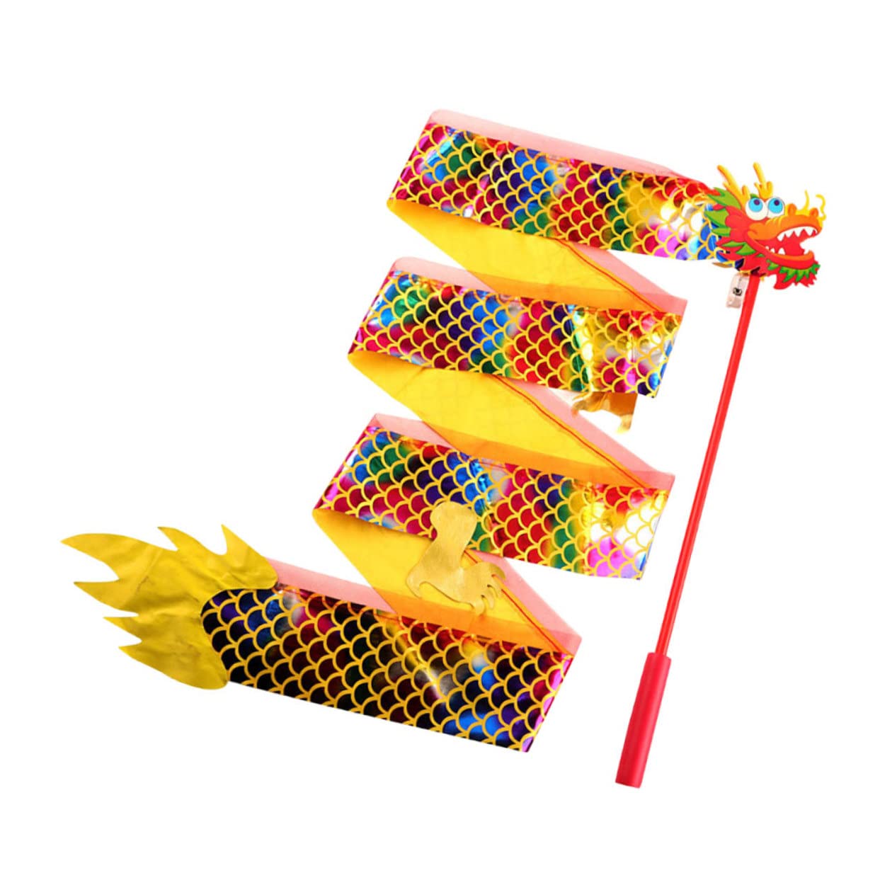 Happyyami 1pc Dragon Dance Ribbon Kids Wand Rhythmic Ribbon Dancing Streamers Gymnastics Ribbon Cloth Colorful Dancing Ribbon Gymnastics Streamers Colorful Dancing Ribbons Wedding Wreath