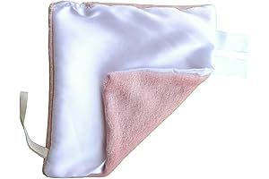 Kinder Love Mini Plush Banket Pacifier Holder (Dusty Pink & White, Dusty Pink)