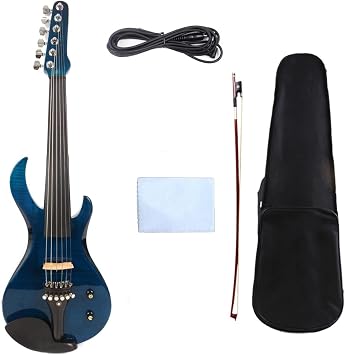 Violin 6 String Electric Violin 4/4 Guitar Neck Have Beautiful Timbre Case+Bow+Cable