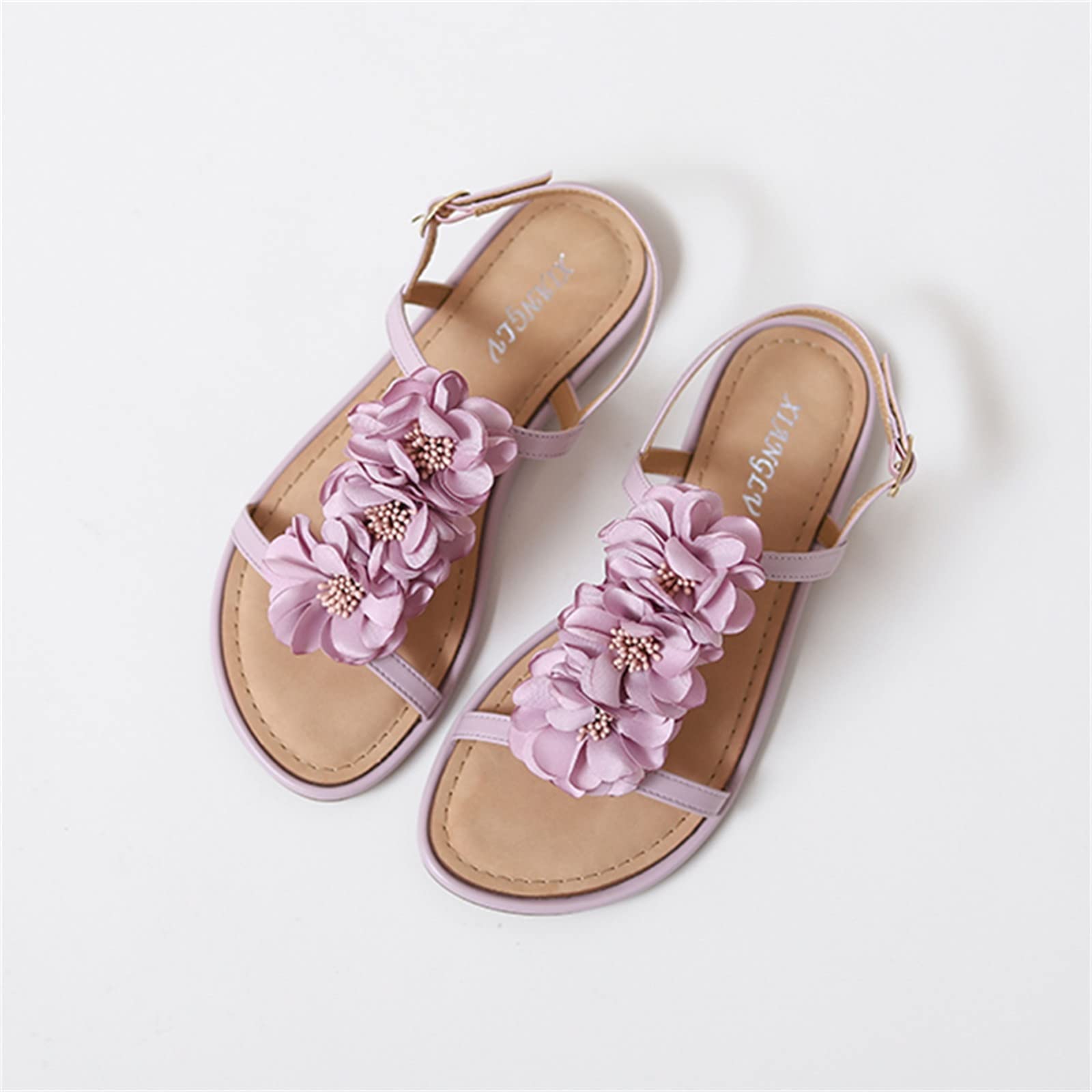 Ciabattine Donna Sandali Estive Eleganti Sandali da donna fondo piatto casual floreale tinta unita stile bohémien punta scarpe da spiaggia Ciabattine Estive Eleganti Gioiello
