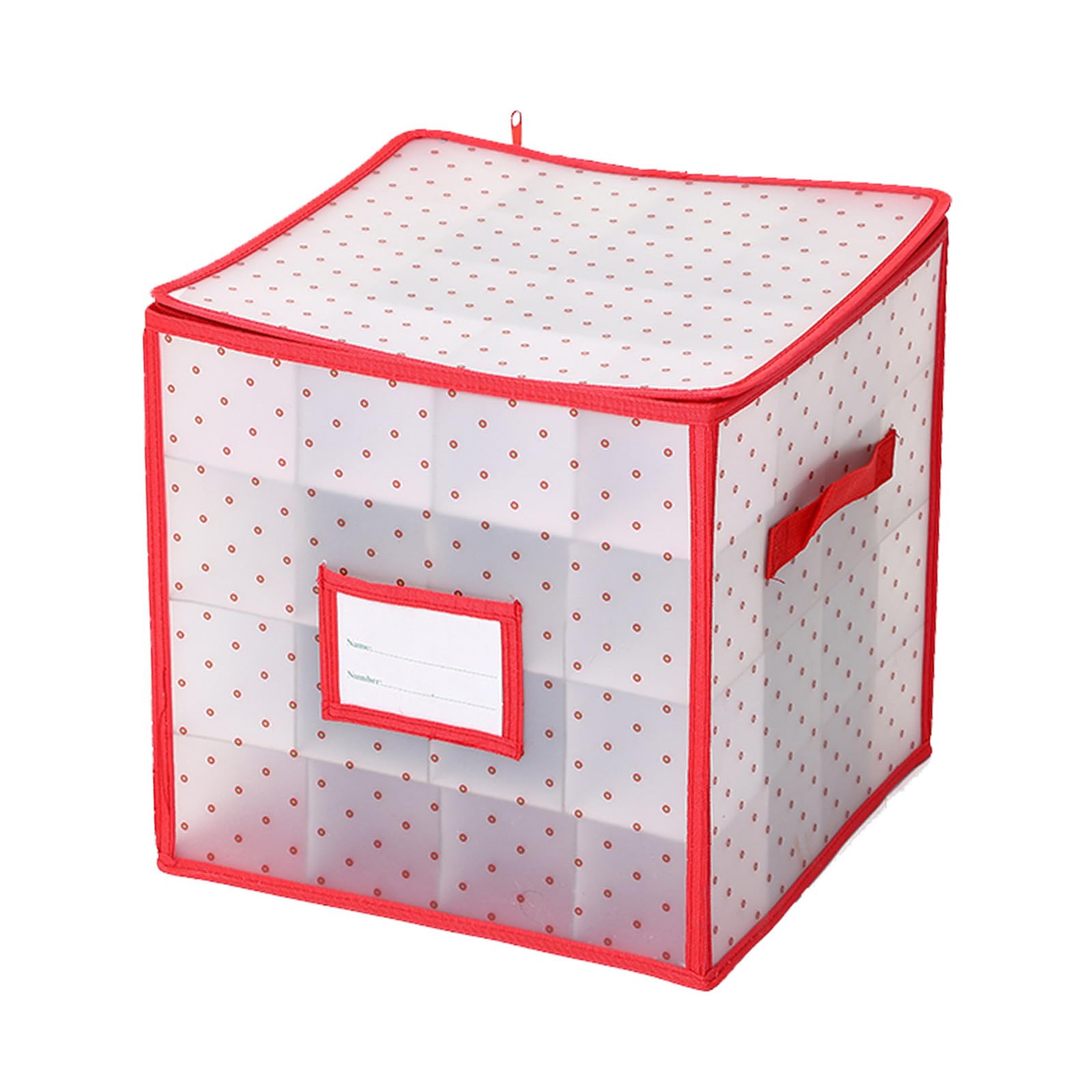 Hsioluted Portable 64 Grids Foldable Storage Organizers PVC Construction for Festival Arrangement Christmas Storage Container