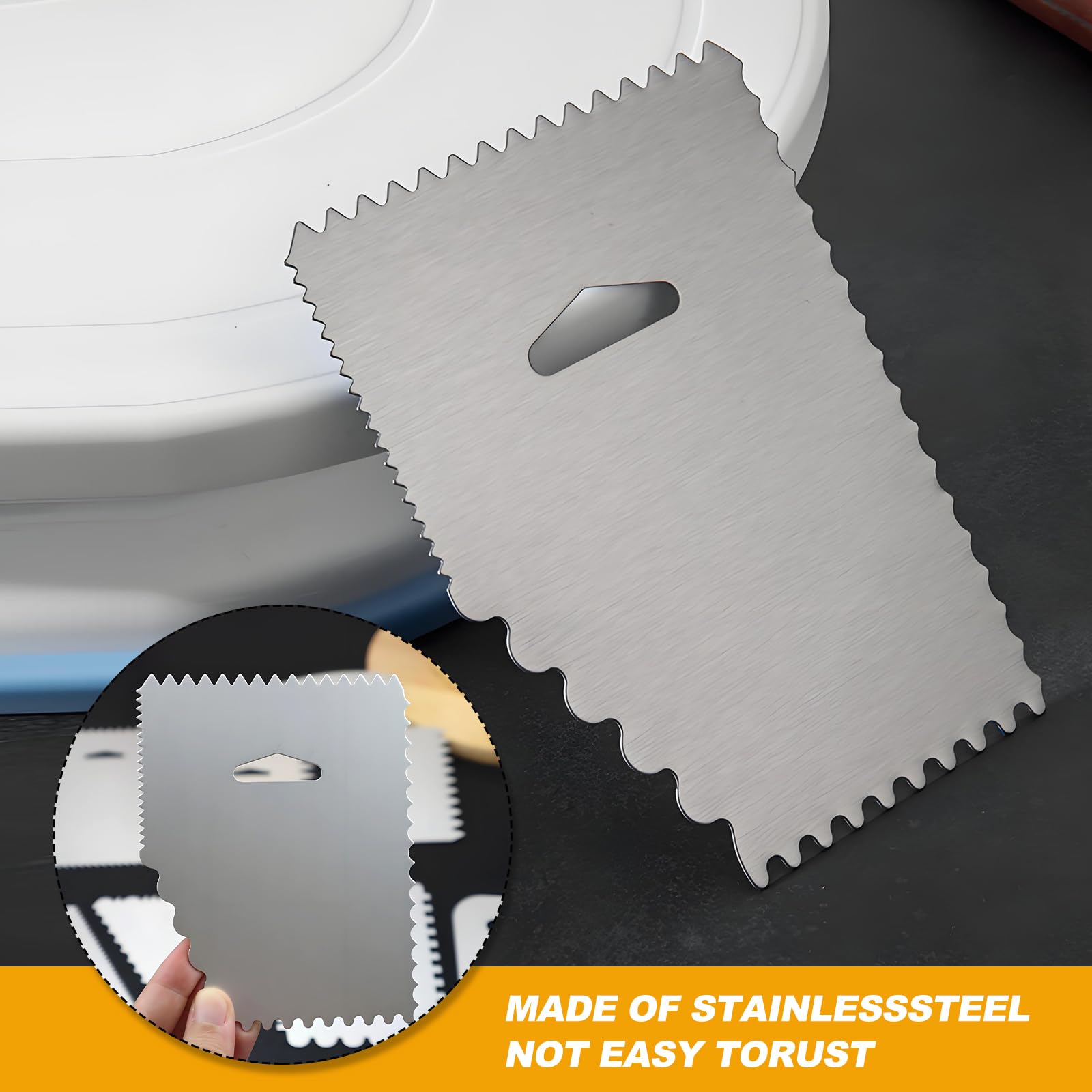 TakFree Tortenspachtel Set - Edelstahl Kuchenschaber Zum Glätten & Verzieren