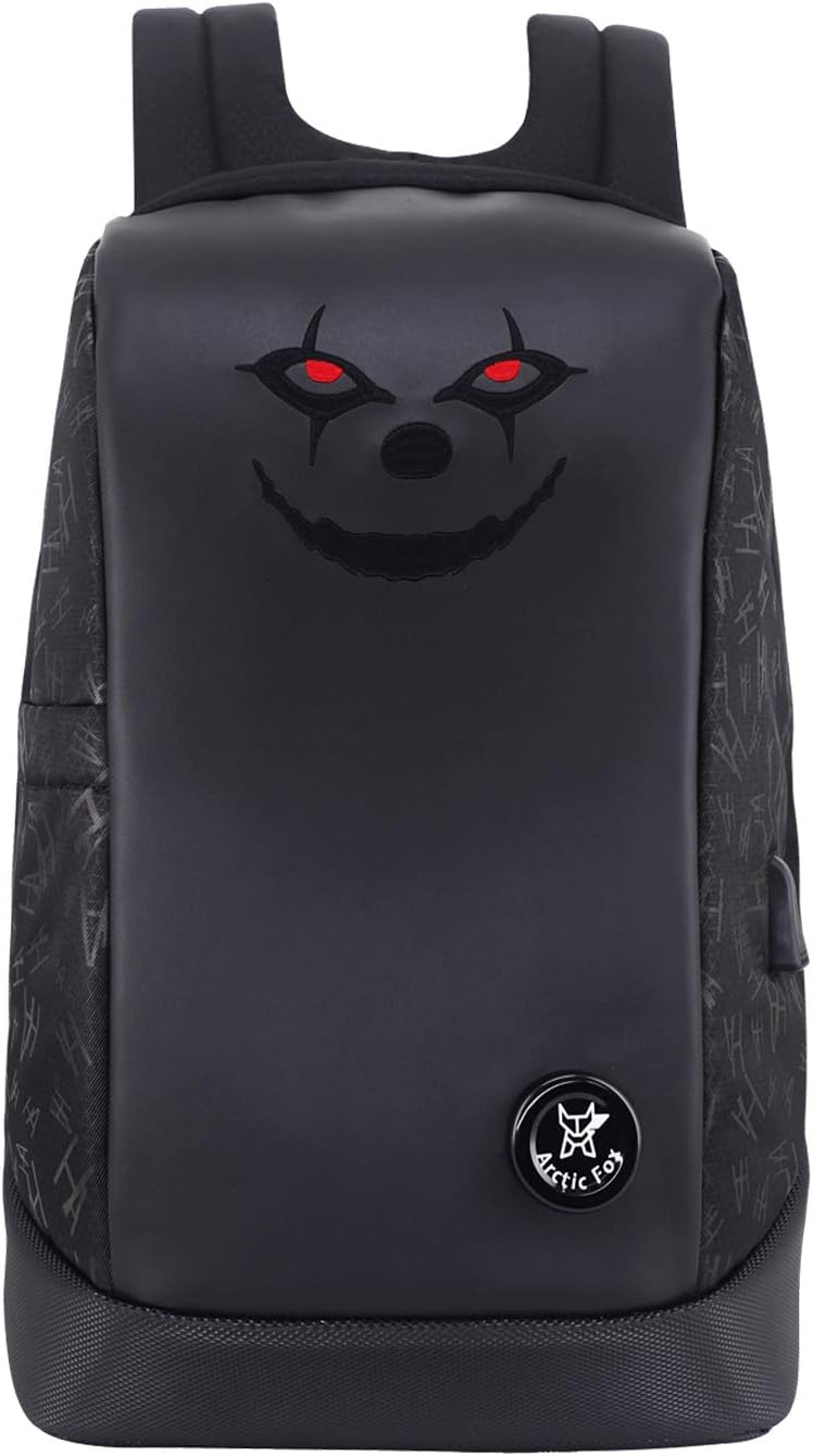 Arctic Fox Printed Anti-Theft Backpack | 23 Ltr Capacity|Water Resistant | Multipurpose Backpack |Rain Cover| Trolley sleeve 15.6 Inches Unisex Laptop Bag with USB Charging Port