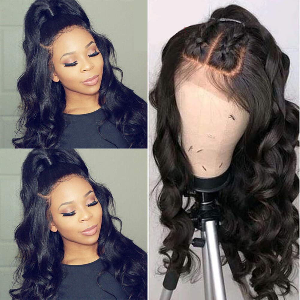 (70cm , 4 4 Wig) - MDL Hair 70cm Brazilian Virgin Hair Body Wave 4x 4 Lace Closure Wig 130% Density Pre Plucked Hairline Human Hair Lace Wigs With Baby Hair for Black Women