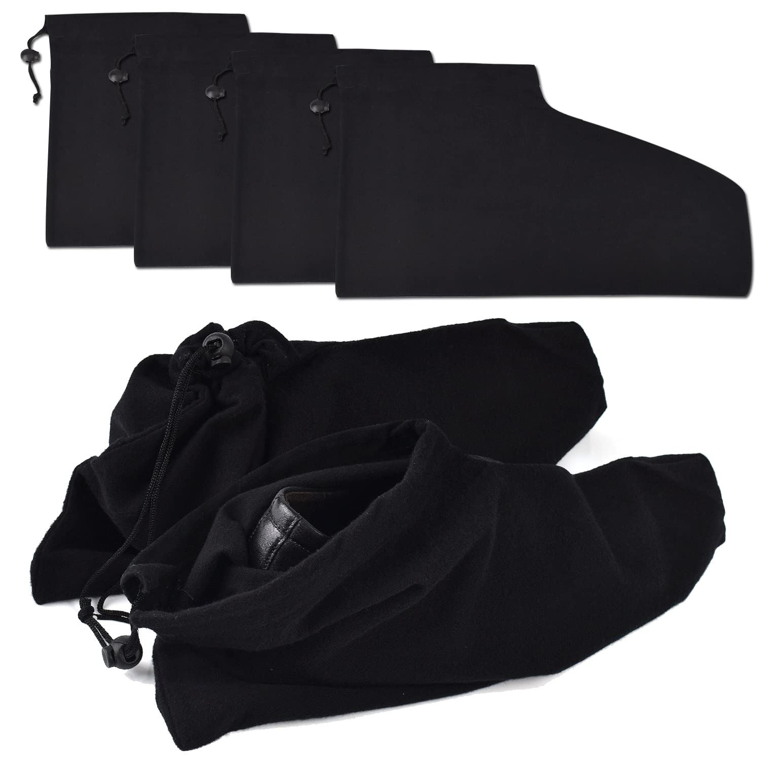 HAMBOLY Shoe Bags 6 Pack Dust Cover Storage Pouch with Drawstring Closure for Travel Protecting Storing Shoes