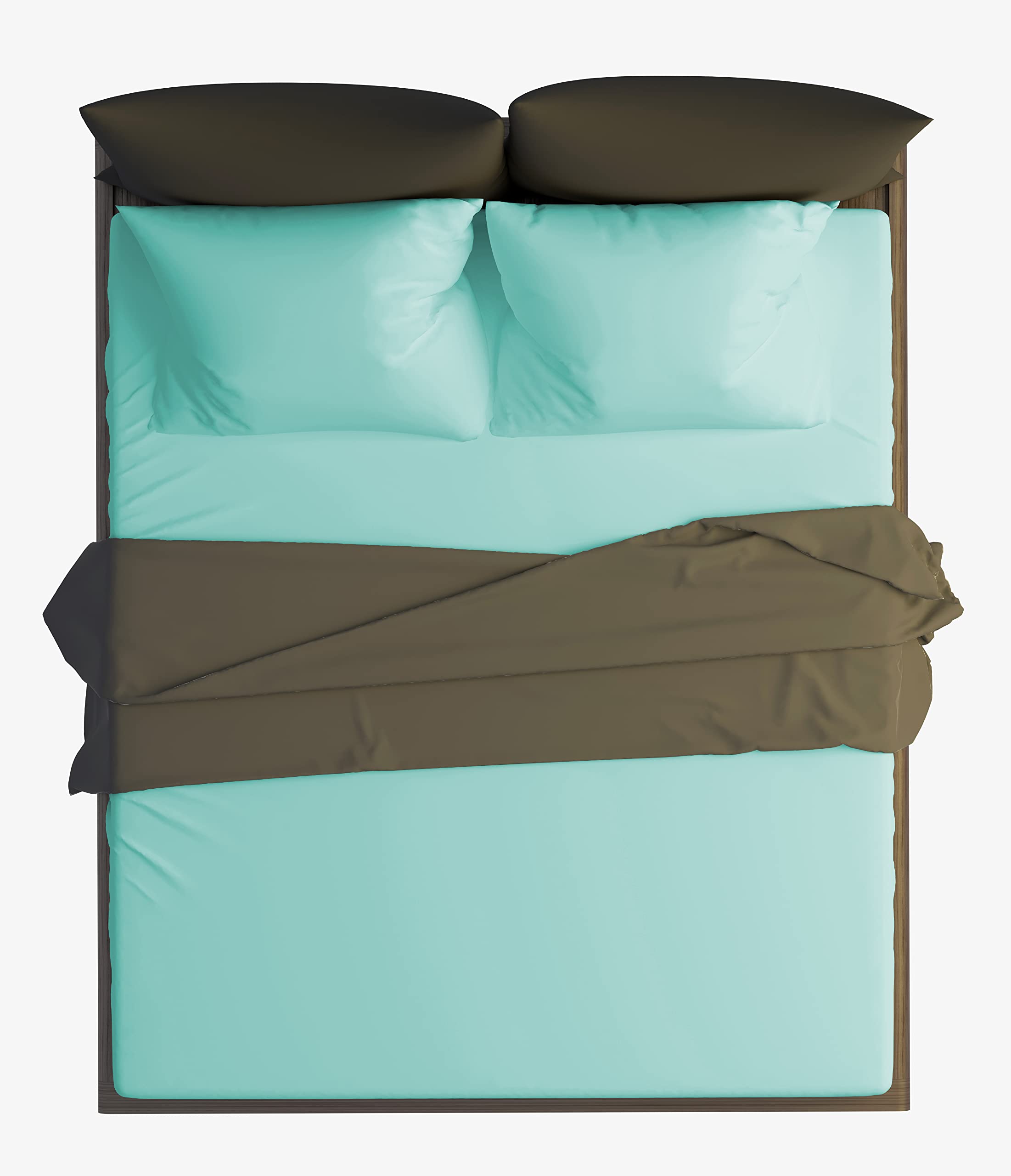 Day Care - 400-Thread Count Hypoallergic 100% Egyptian Cotton - Breathable Elastic Fitted Bedsheet Aqua Blue - Double Bed Size(48" x 72") 12" Deep Pocket with 2 Peice Pillow Cover Size(18"x28") (B0BWN8NGJ4) Amazon Price History, Amazon Price Tracker