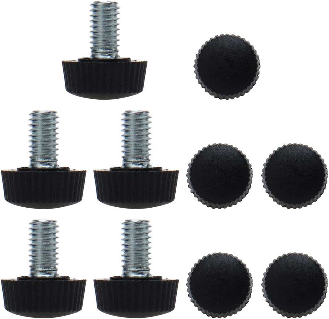 sourcingmap M6 x 10 x 16mm Leveling Feet Adjustable Leveler Floor Protector for House Furniture Cabinet Table Chair Leg 10 Pack