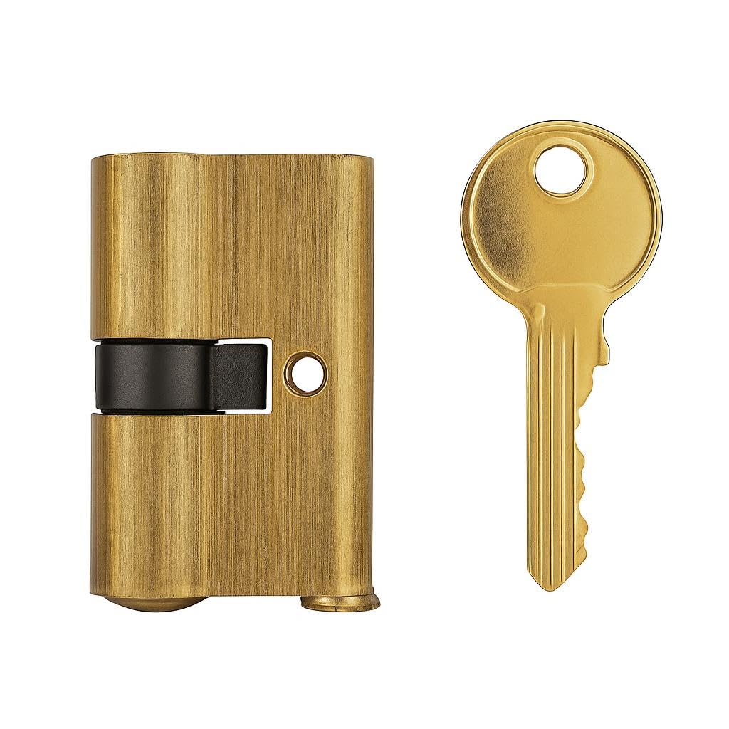 Fitto Door Lock Cylinder with 3 Keys - Euro Cylinder Barrel Lock Replacement for Wooden & Metal Doors, Keyed Cylinder Security Lock