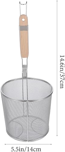 Miniatura 2 de Cesta de pasta de malla, de acero inoxidable, colador de pasta de araña, colador de fideos, cesta blanqueadora para pasta, fideos, bolas de masa