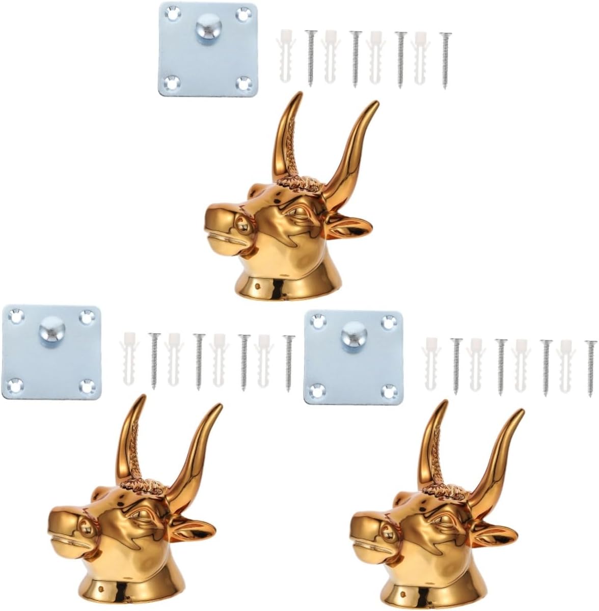 Abaodam 3 Sets Guitar Hook Abs Wall Bracket Electric Bass (Acrylonitrile Butne Styrene)