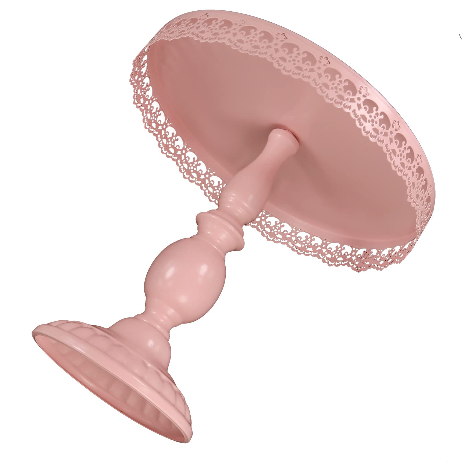 Set di 3 supporti per torte in ferro per dessert, vassoio da portata per baby shower, matrimoni, feste di compleanno (rosa)