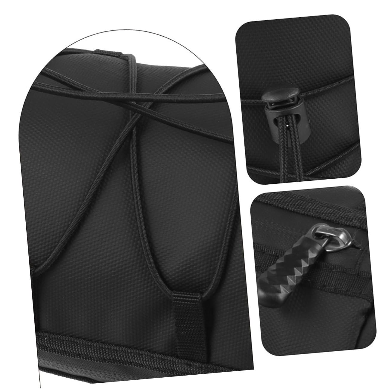 Borsa da Manubrio per Bicicletta 2 Pezzi 2, 5 in Nylon Nero | Cuciture Riflettenti, Design Multifunzione, Installazione Semplice, per Uscite Notturne e Attività All'aperto