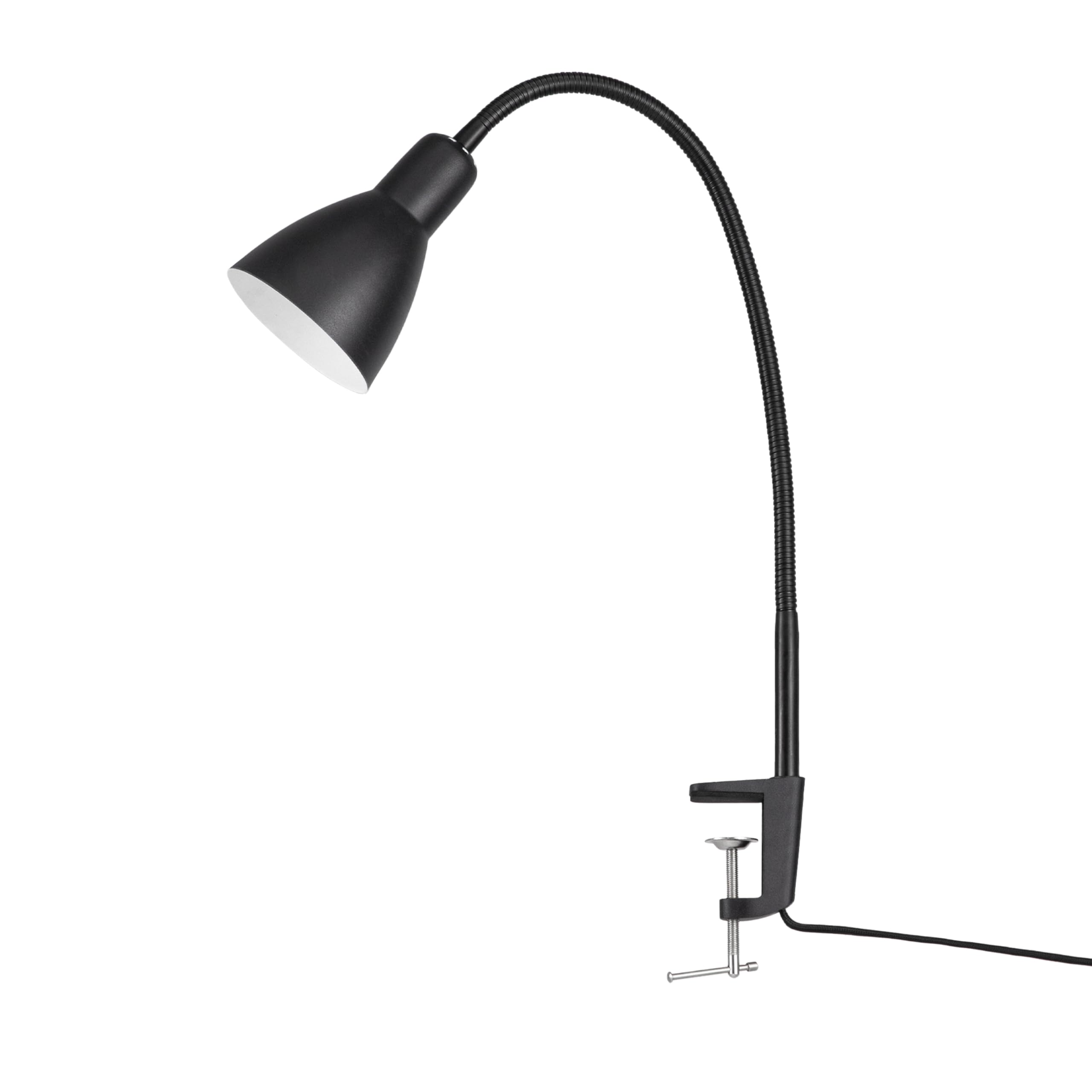 Paco Home LED Lampe Tischleuchte Deko Tischlampe Schreibtischlampe Arbeitszimmer Büro Modern Höhenverstellbar Rund E27, Farbe:Schwarz 2, Leuchtenart/Farbe:Tischleuchte - Schwarz