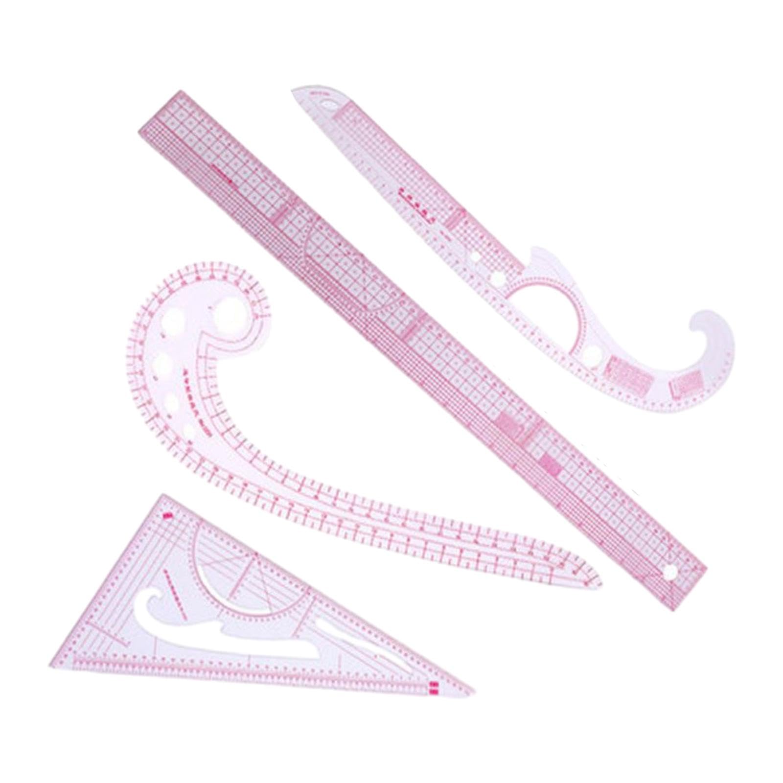 French Curve Ruler Tailor Sewing Tools for Pattern Maker Beginners Designers 4 Pieces, 4 Pieces