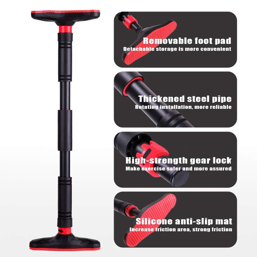 Ziehen Tür Up Bar Keine Schrauben, Justierbare Breite Klimmzugstange Mit Sicherheitsschloss Und Anti-Rutsch-Matte Für Home Gym Übung Fitness Krafttraining, Max Gewicht Bis Zu 350 Kg