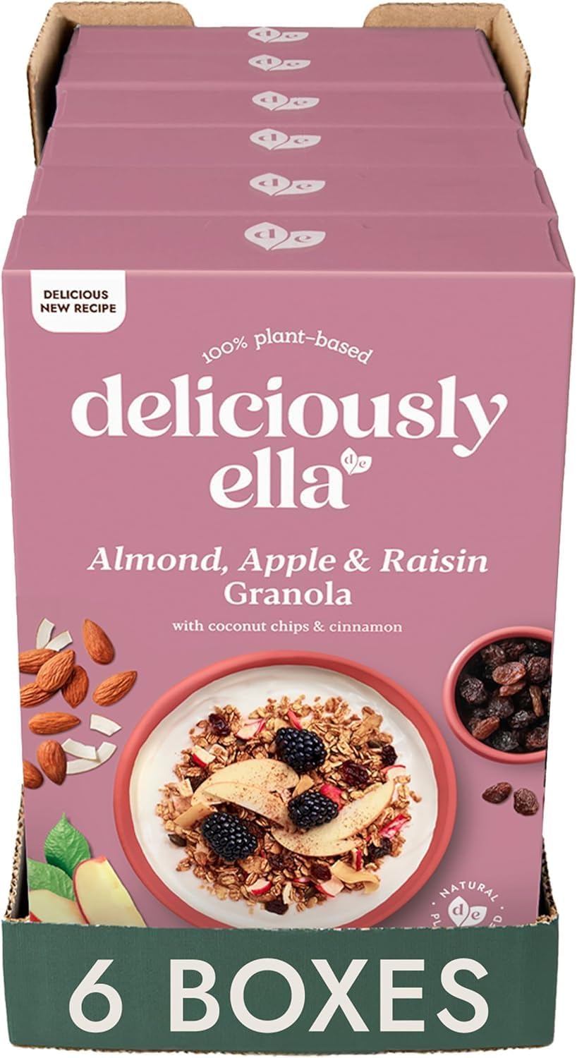Deliciously Ella Almond, Apple & Raisin Granola, 6 x 400 g Boxes