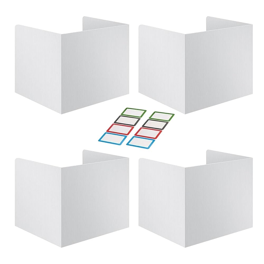 Séparateurs De Bureau Honhoha Pour Étudiants - 4 Panneaux Anti-Distraction - 44x34 Cm