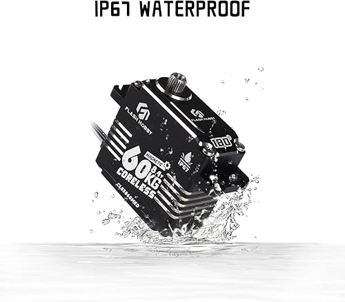 Miniatura 3 de Servo sin núcleo de 1323lbs 84 V de alto torque Servo engranaje helicoidal completo de metal con IP67 impermeable y soporte magnético Sanwa SSR NB4