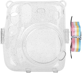 Naroote Câmera instantânea compacta de PVC mini11 capa protetora de câmera para câmera instantânea mini11 (capa transparente com gliter)