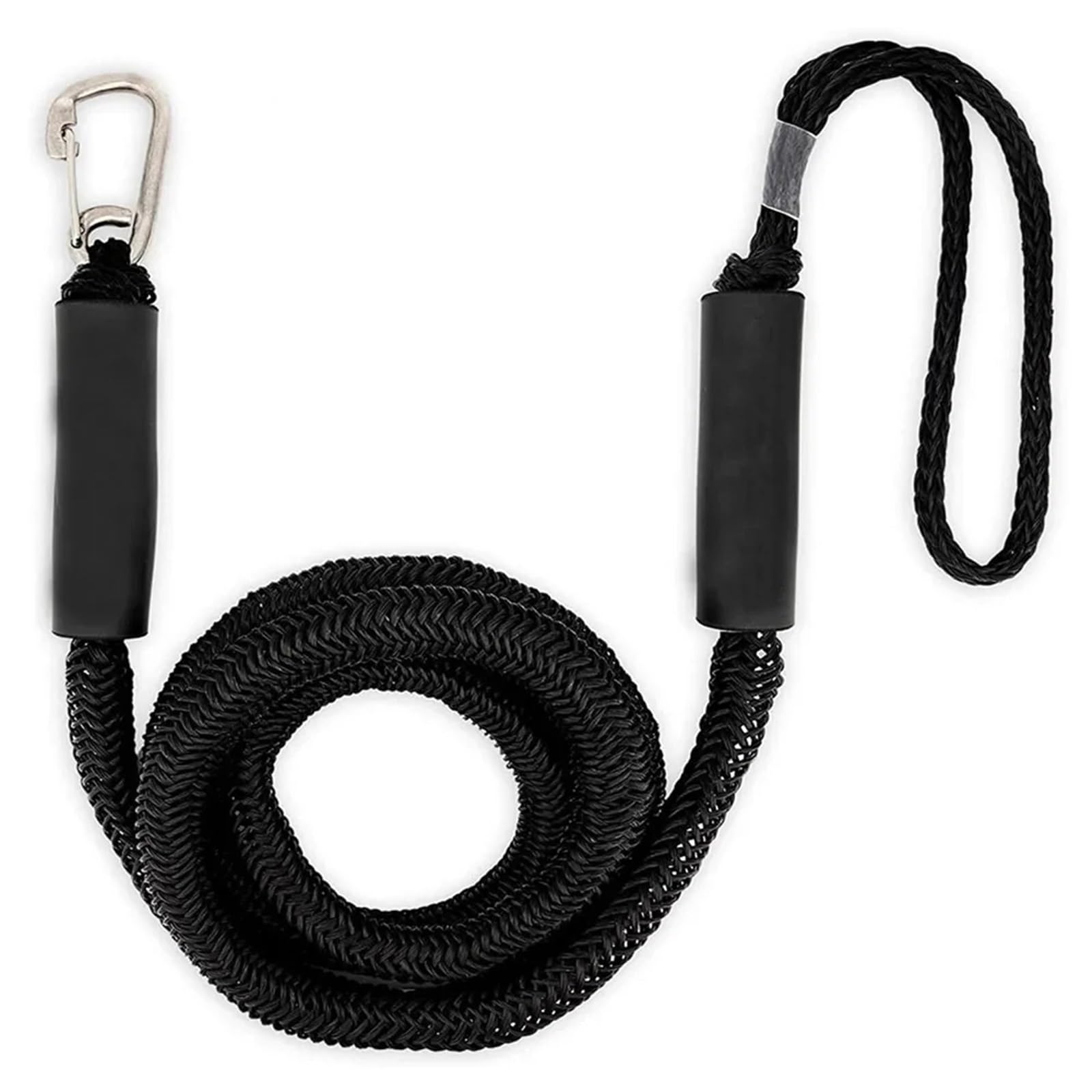 Soywim Nero Mooring Rope, 1.2M Wharf Mooring Rope Stretch Surf Boat Fishing Marine Bungee Dock Line Anchor Butt Accessories(Nero)
