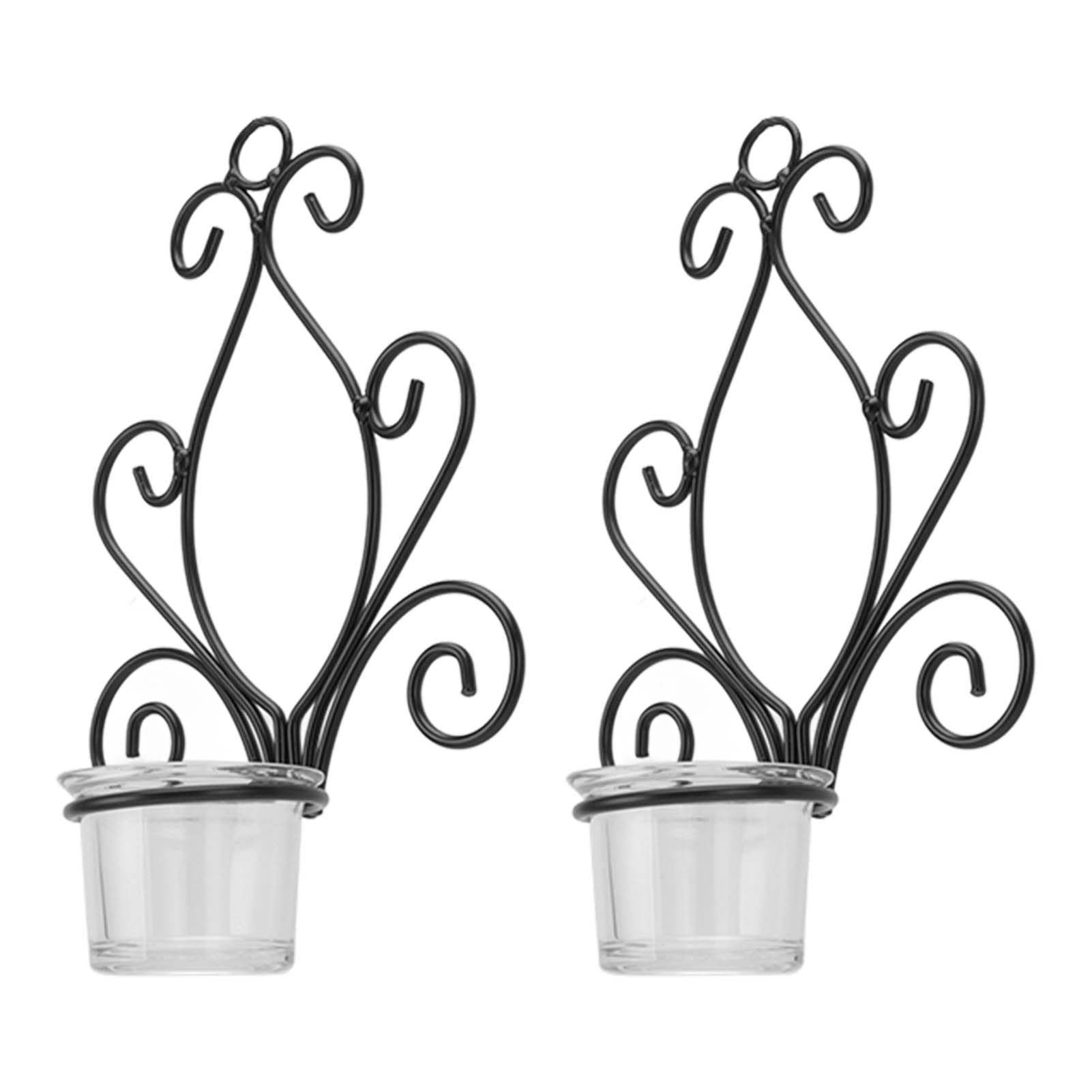 2Pcs Wall Candle Sconce Holder, Metal Wall Candle Sconce Holder, Wall Sconces Decor for Bedroom Dining Room