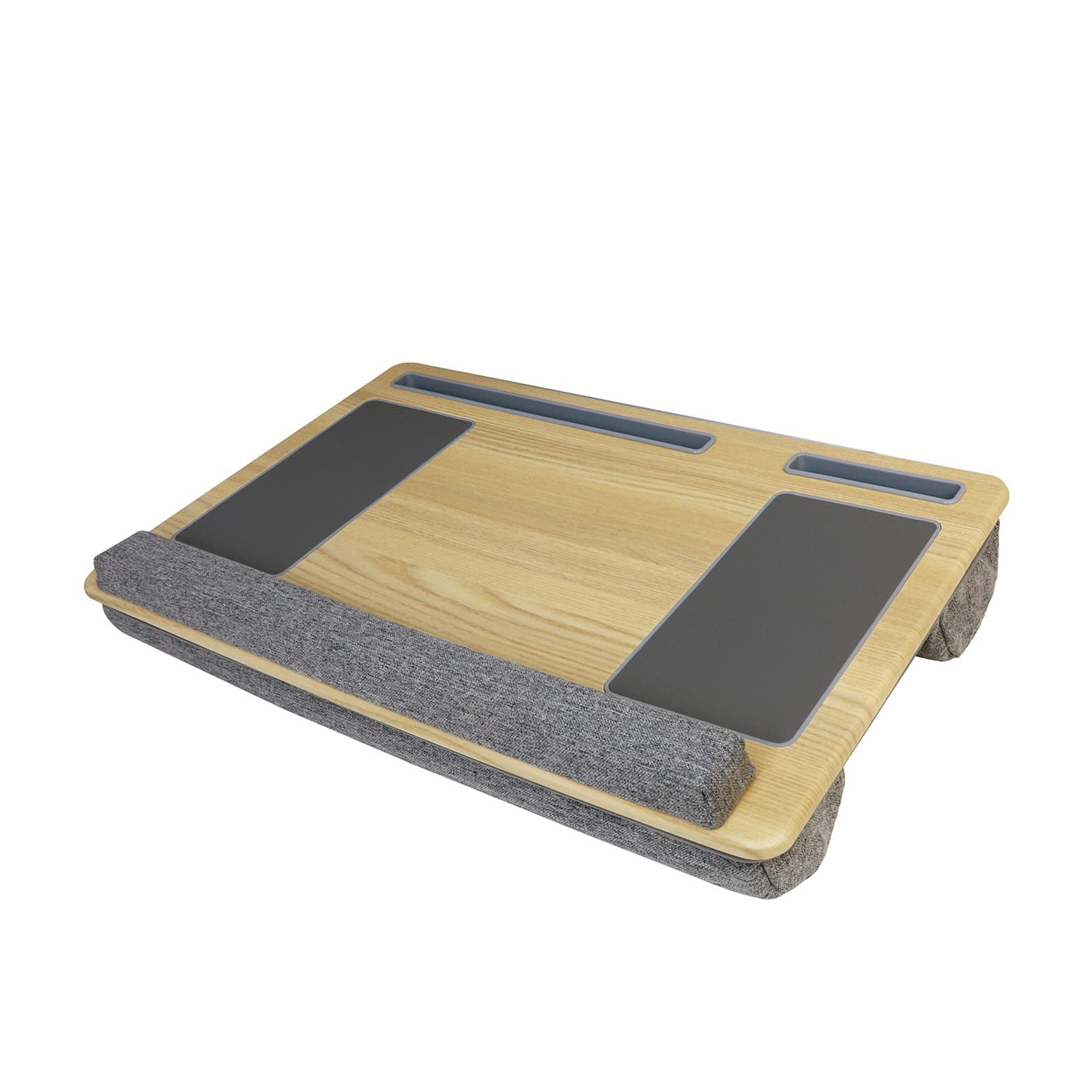 Scrivania per laptop da 17 pollici con supporto integrato e poggiapolsi per notebook, tablet, supporto per telefono, supporto per letto, divano, altezza regolabile da pavimento