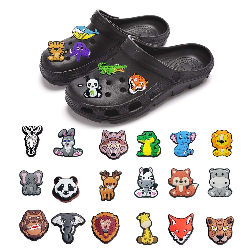 Animal Encantos del Zapato 30PCS Cute Cartoon Zapato Decoración Croc Charms para Niñas Mujeres Niños Adultos, Regalo para Fiesta de Cumpleaños