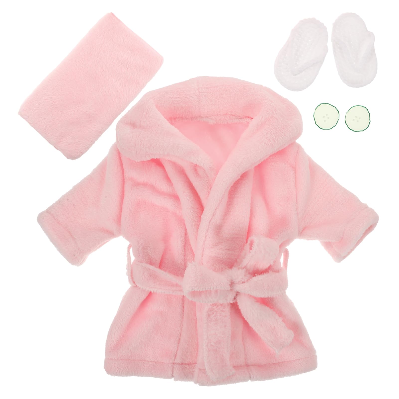 LIFKOME 1ensemble Set De Photographie Né Robe De Bain Fleece Douce Avec Serviette Et Accessoires Pour Fille Pour Séances Photo Et Utilisation