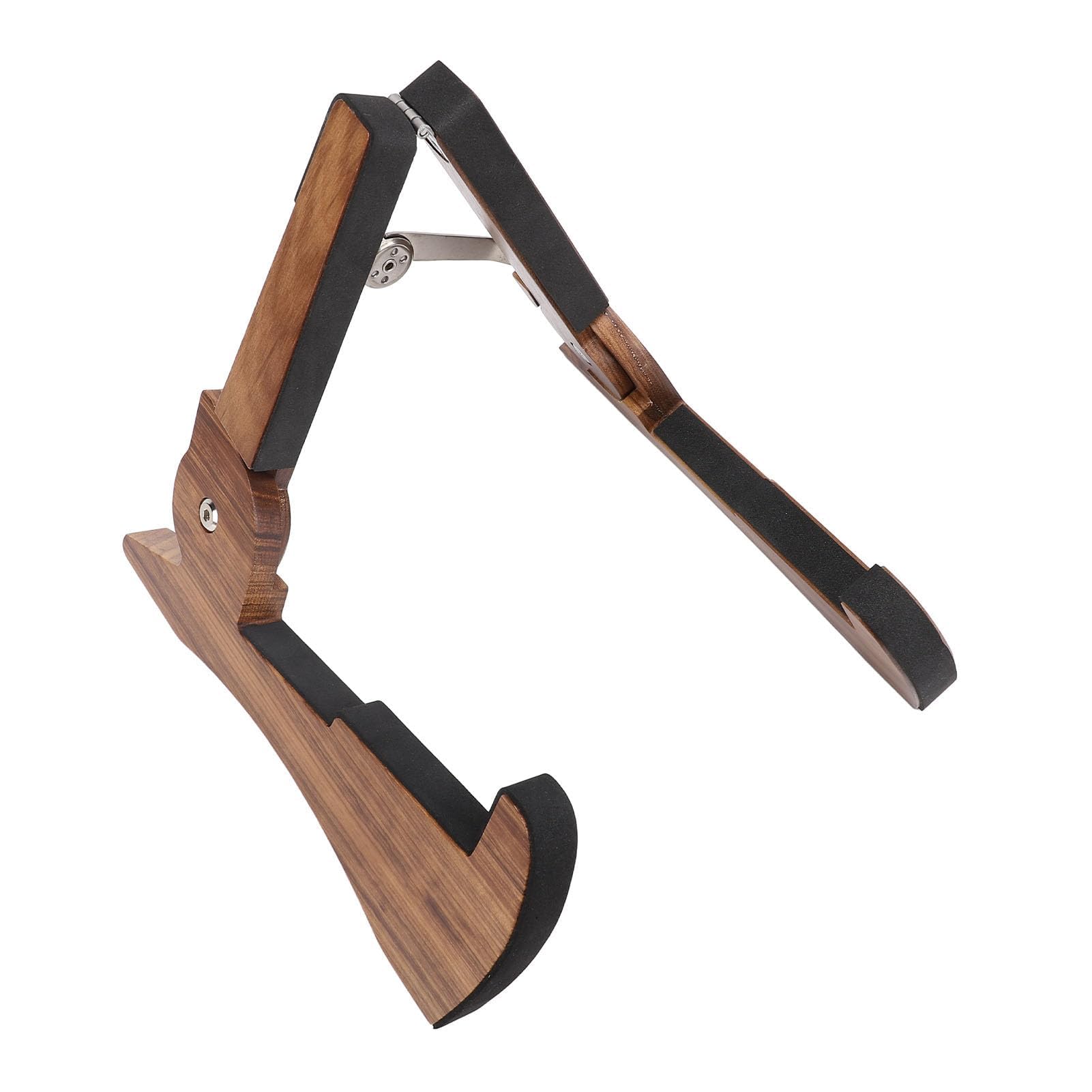 Zusammenklappbarer Gitarrenständer aus Holz, Bodenstehender Akustikgitarrenständer, kompakter Holzgitarrenhalter für E-Bassgitarren mit elegantem Anzeigewinkel für Heimstudio-Bühne