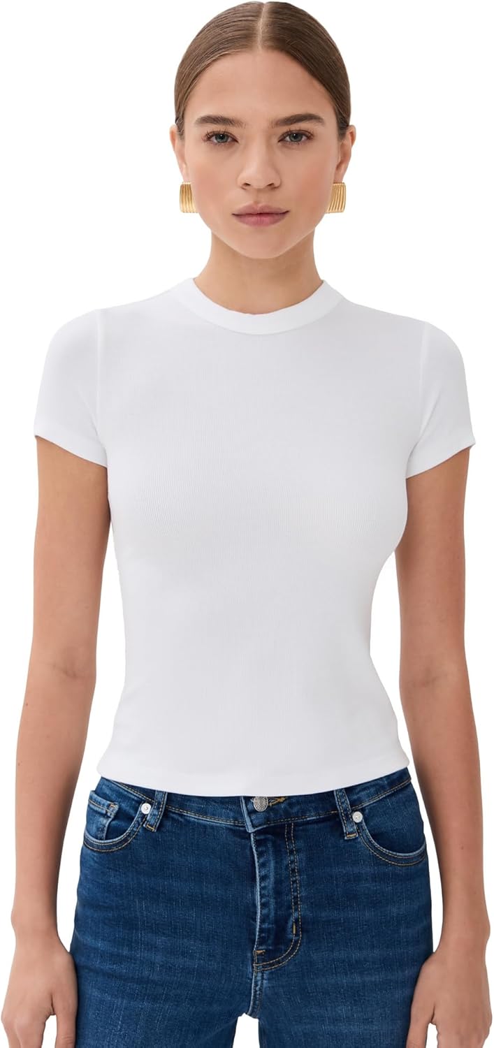 FRAME Women's The Rib Baby Tee