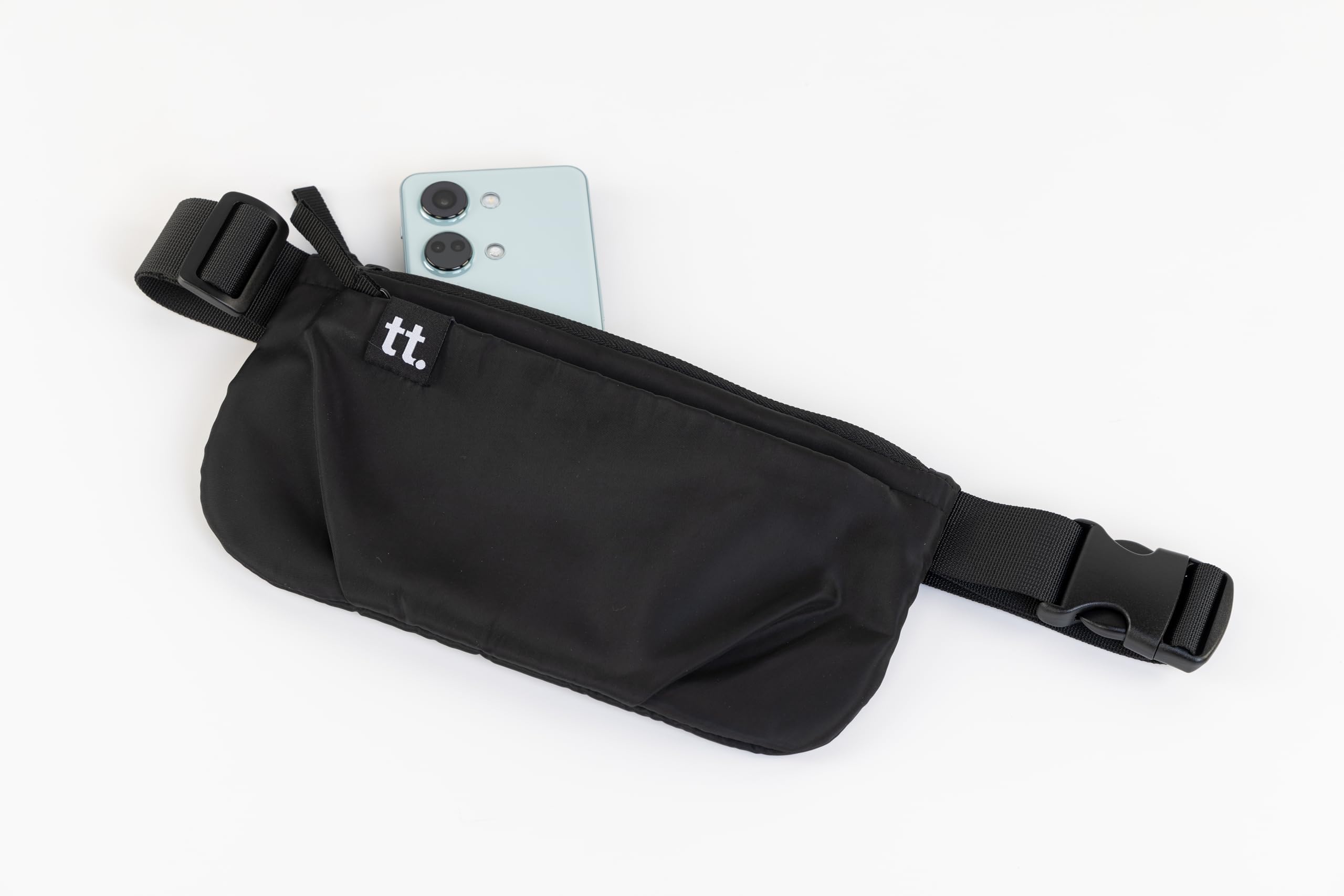 Carlett - Riñonera | Impermeable y Compacta | Diseño Unisex en Color Negro | Ideal para Hombre y Mujer | Riñonera Pequeña y Funcional para Uso Diario