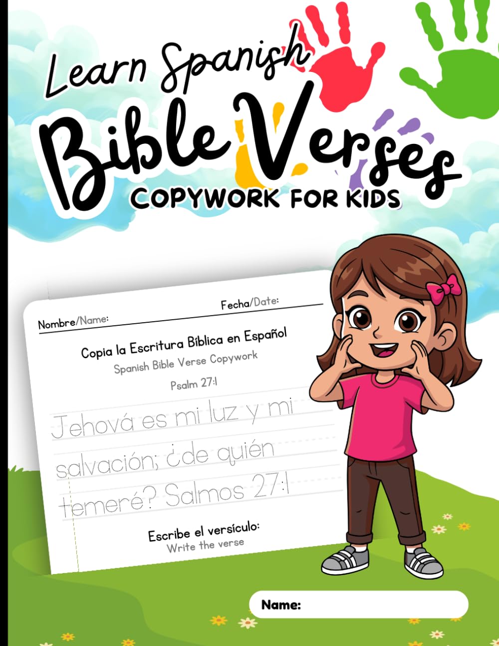 Learn Spanish Bible Verses Copy Work for Kids Workbook: Biblia Reina-Valera 1909 – Dominio Público