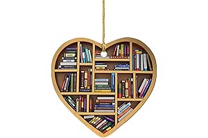 2024 Book Lovers Heart Librarian Ornaments