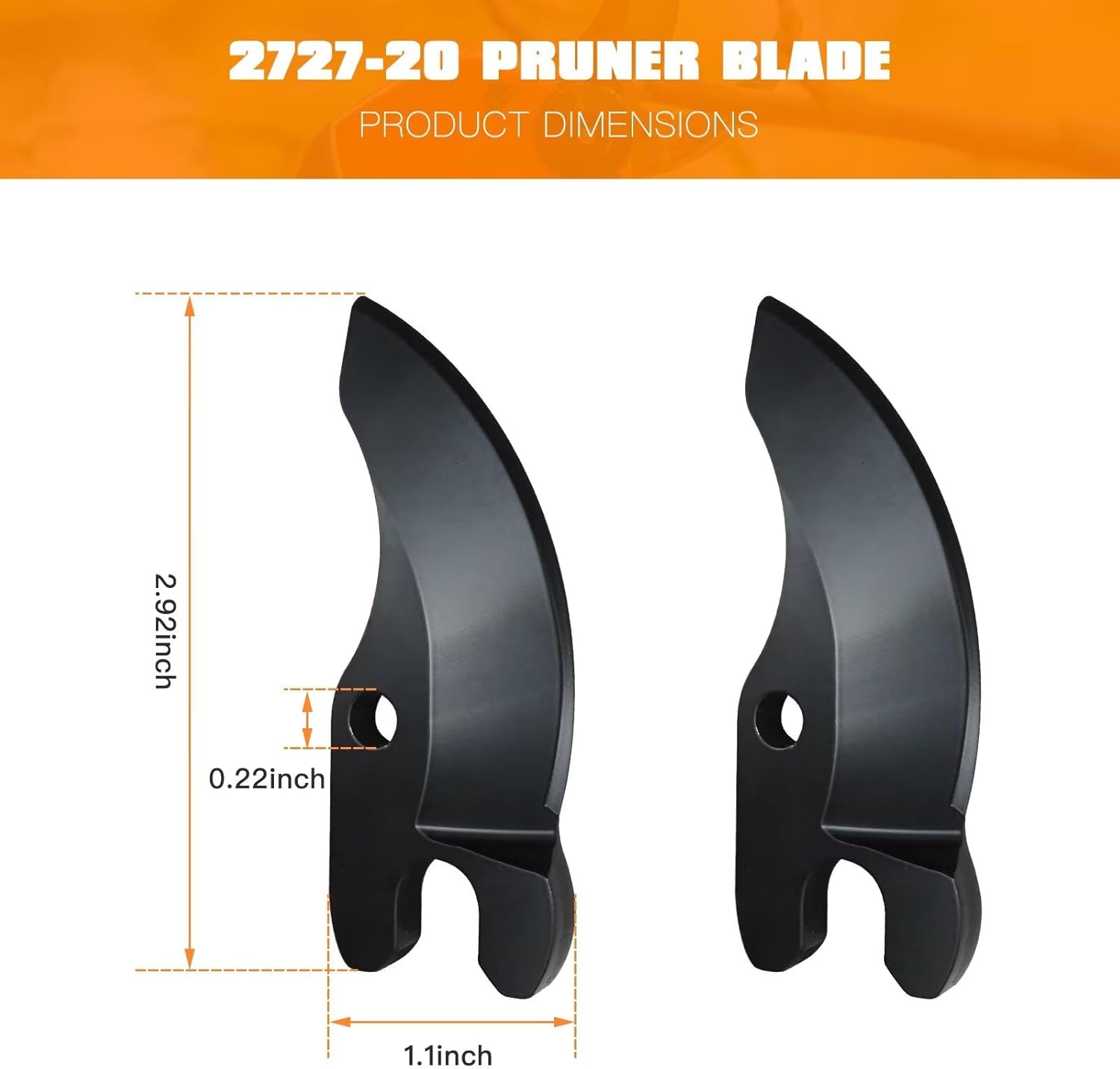 2PCS Pruner Blade Replacement for Dewalt 20V MAX Cordless Pruner – Compatible with DCPR320B, DCPR320D1, 2727-20, Replaces Part N920015