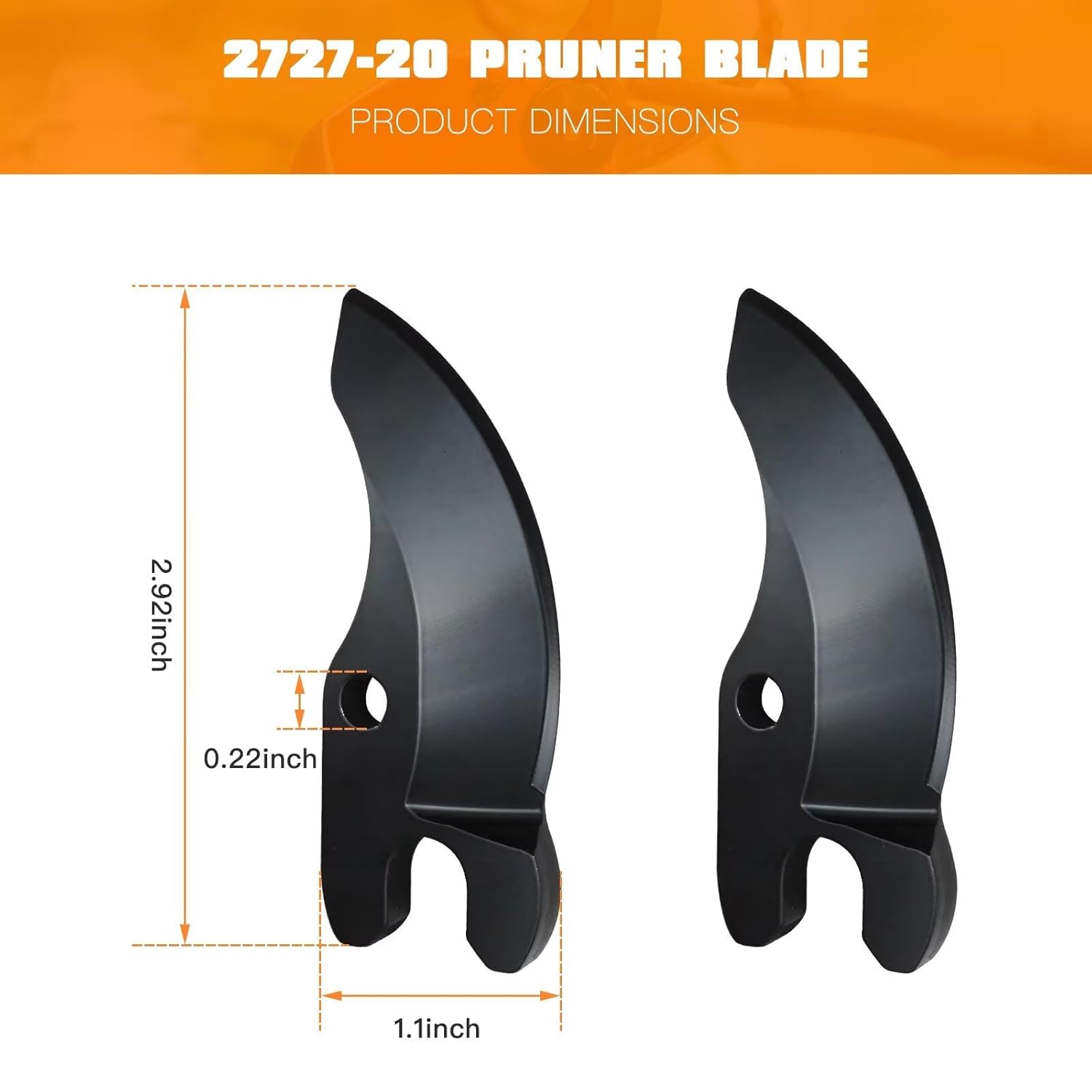 2pcs N920015 Pruning Shear Blades Compatible for Dewalt 20V MAX Cordless Pruner, Replacement for DCPR320B DCPR320D1 2727-20 Pruner Accessory Blade
