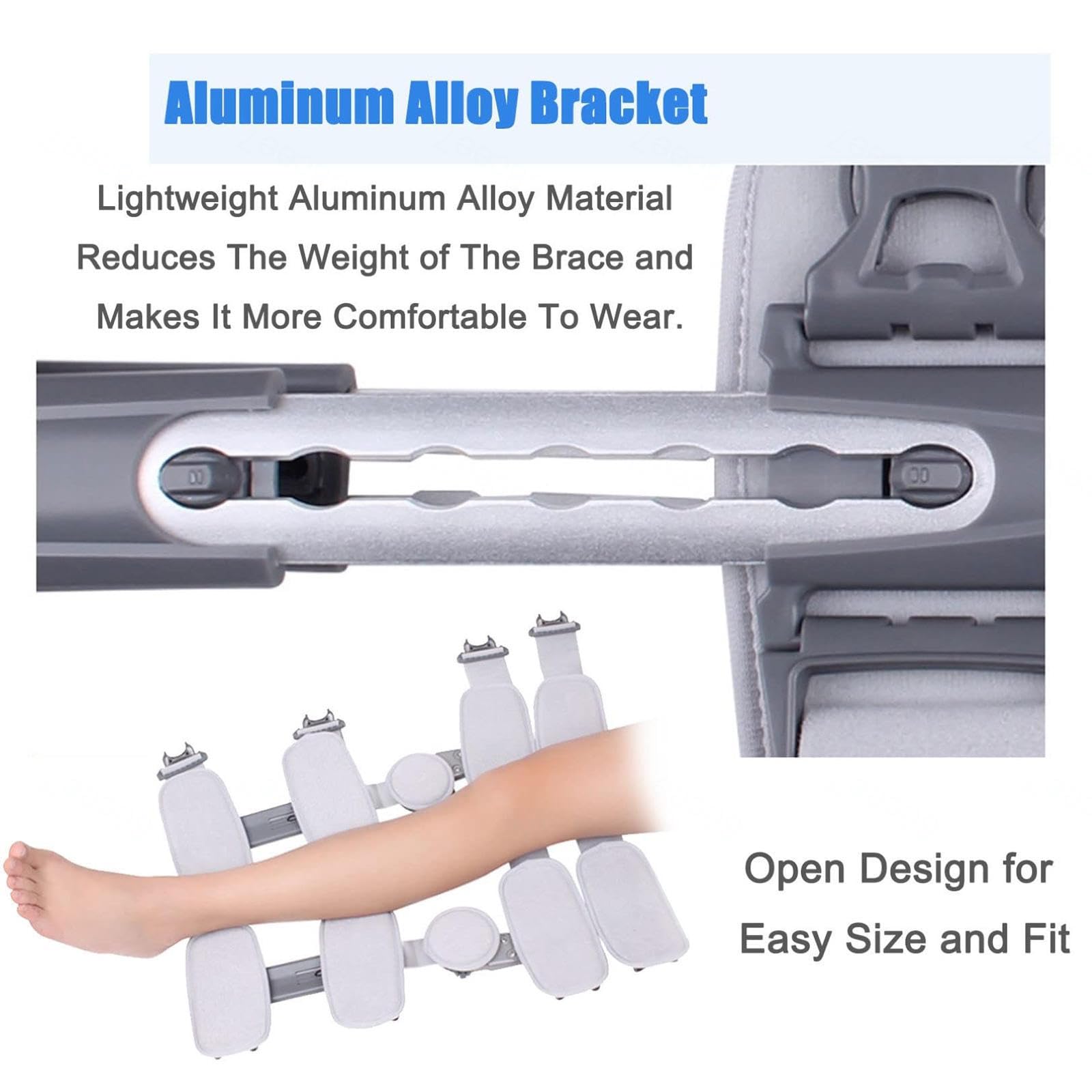 Regulowany stabilizator na kolano Unisex, stabilizuje regenerację urazów, orteza kolana rozmiar regulacji kąta, wspomaga regenerację złamania nogi stabilizator