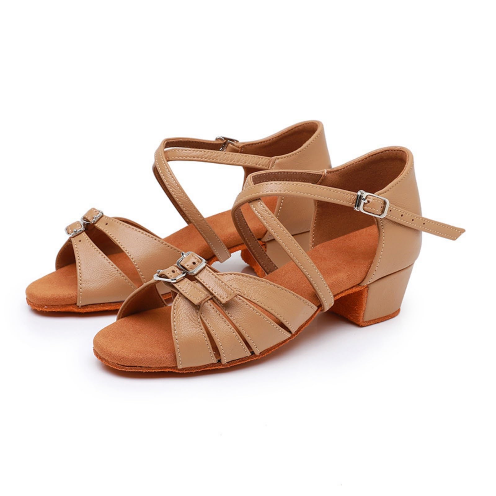 Hixingo Scarpe Ballo Latino Donna Tacco Basso 3cm | Ideale Per Salsa e Ballo Da Sala. Realizzato In Materiali Morbidi e Traspiranti Per Un Comfort Eccezionale Ballando