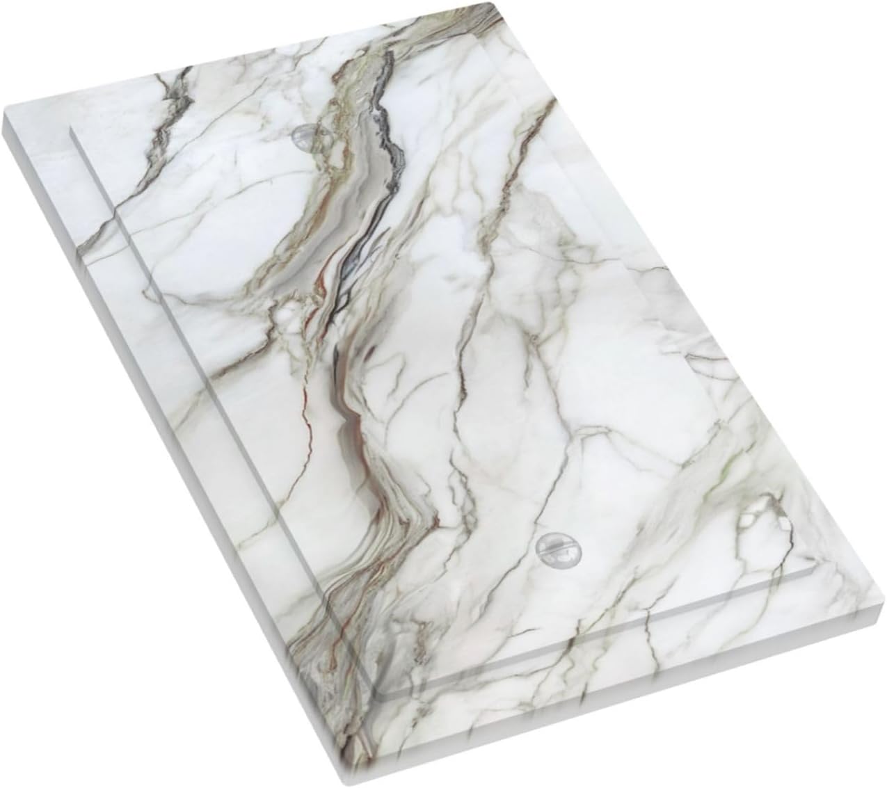 Light Switch Covers Witch Modern Luxury White & Gray Marble Design Decorative 1 Gang No Device Wall Plate Single Blank Wallplate Living Room Kitchen Decor