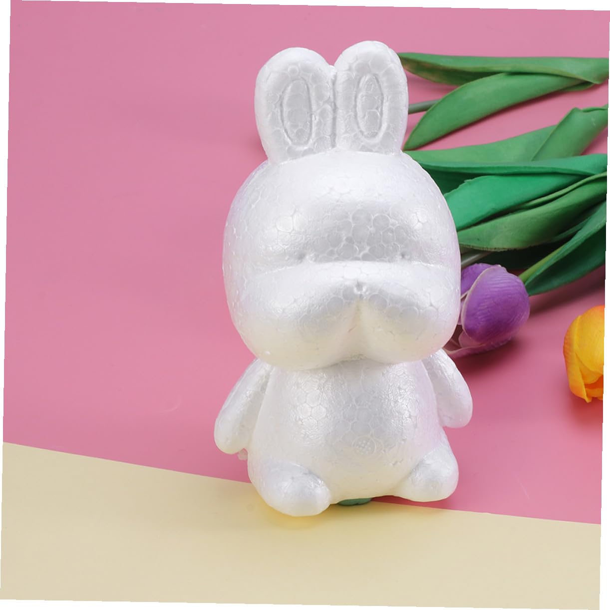 jojofuny 3 Set Modello Vuoto in Schiuma Polistirolo Piccoli Animali Coniglio Creativo Decorazione Natale Cucciolo Fai da Te Decorazione per Feste di Nozze Bianca 2 Pezzi*3