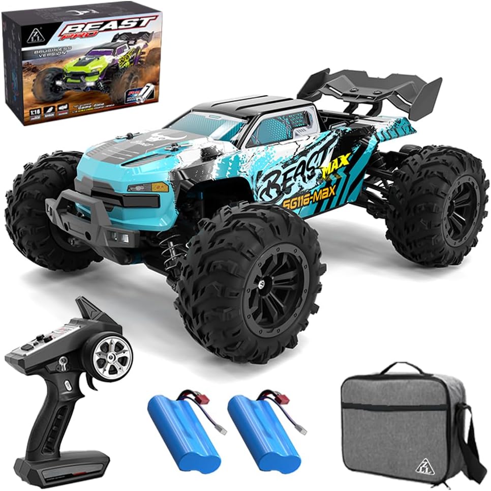 SG116 MAX 1:16 80KM/H RC Car High Speed Off-Road RC Car with Brushless Motor 4WD Off Road Race Buggy for Adults, 2 Batteries