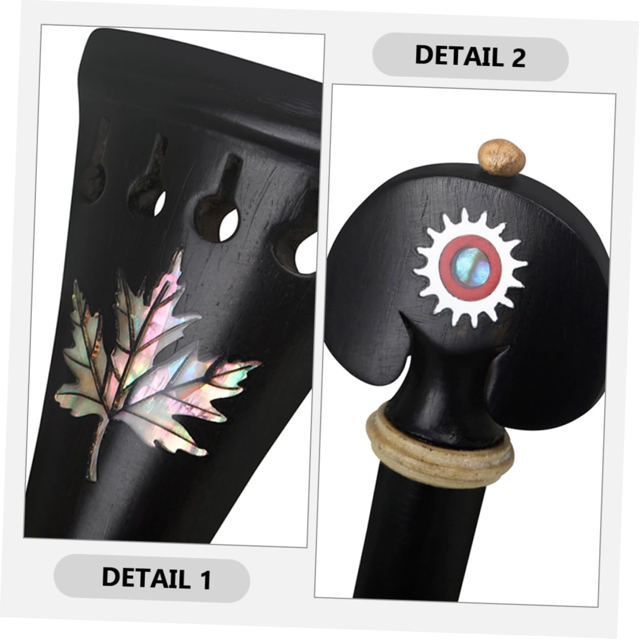 ibasenice 1ensemble Kit De Réparation Pour Violon Avec Accessoire De Repose-menton Chevilles Accordage Et Queue Design Sculpté Fait Main Pour Meilleure Qualité Sonore