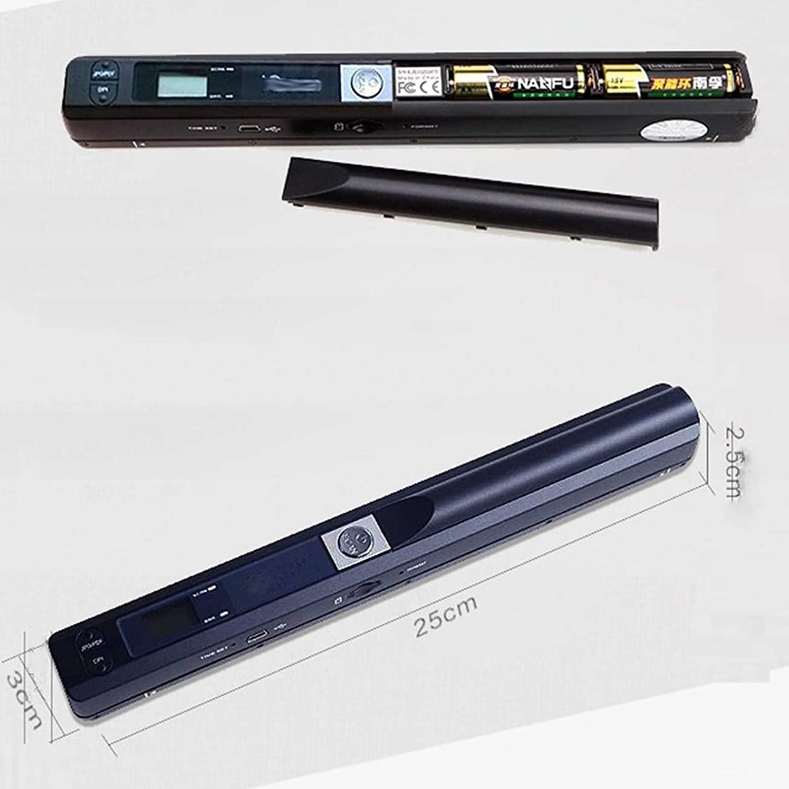 Escáner De Mano, Tamaño A4, Pantalla LCD con Formato JPG/PDF De 900 PPP para Recibos De Negocios Libros Escáner De Varita De Documentos Portátil De Mano Escáner con Pilas,Verde