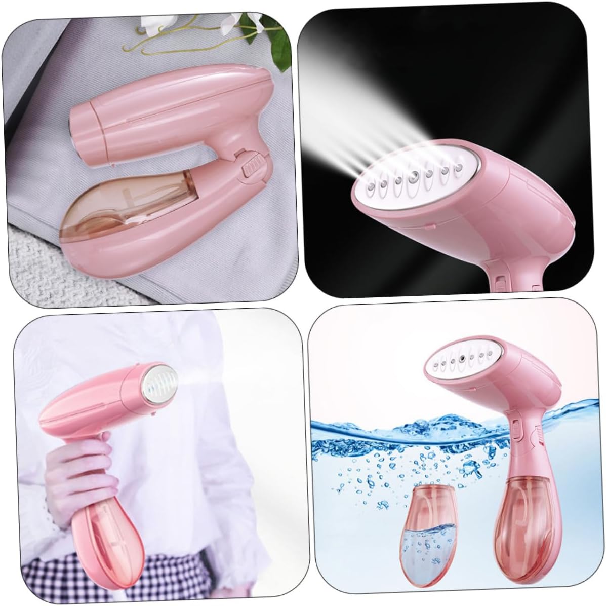 Portable Handheld Garment Steamer for Clothes with Detachable Water Tank Abs Material Travel Ironing Machine for Wrinkle Removal Nylon Wool Cotton and Jeans Design with US Plug