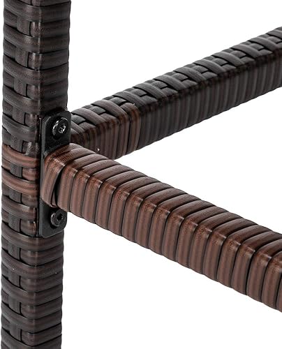 Miniatura 8 de Taburetes de bar al aire libre de 24.0 in de altura del asiento, taburetes de mimbre para patio, taburetes de mimbre para mostrador, silla alta,