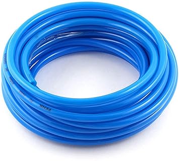 MINSALES 8mm OD X 5mm ID Polyurathene Pneumatic PU Tube For Air Compressor PU Line Hose Tube Water Or Transfer Air Tubing Pipe Hose Air Line Tubing Or Fluid Transfer Pneumatic tubing (PACK OF20 METER) Blue (20 METER)