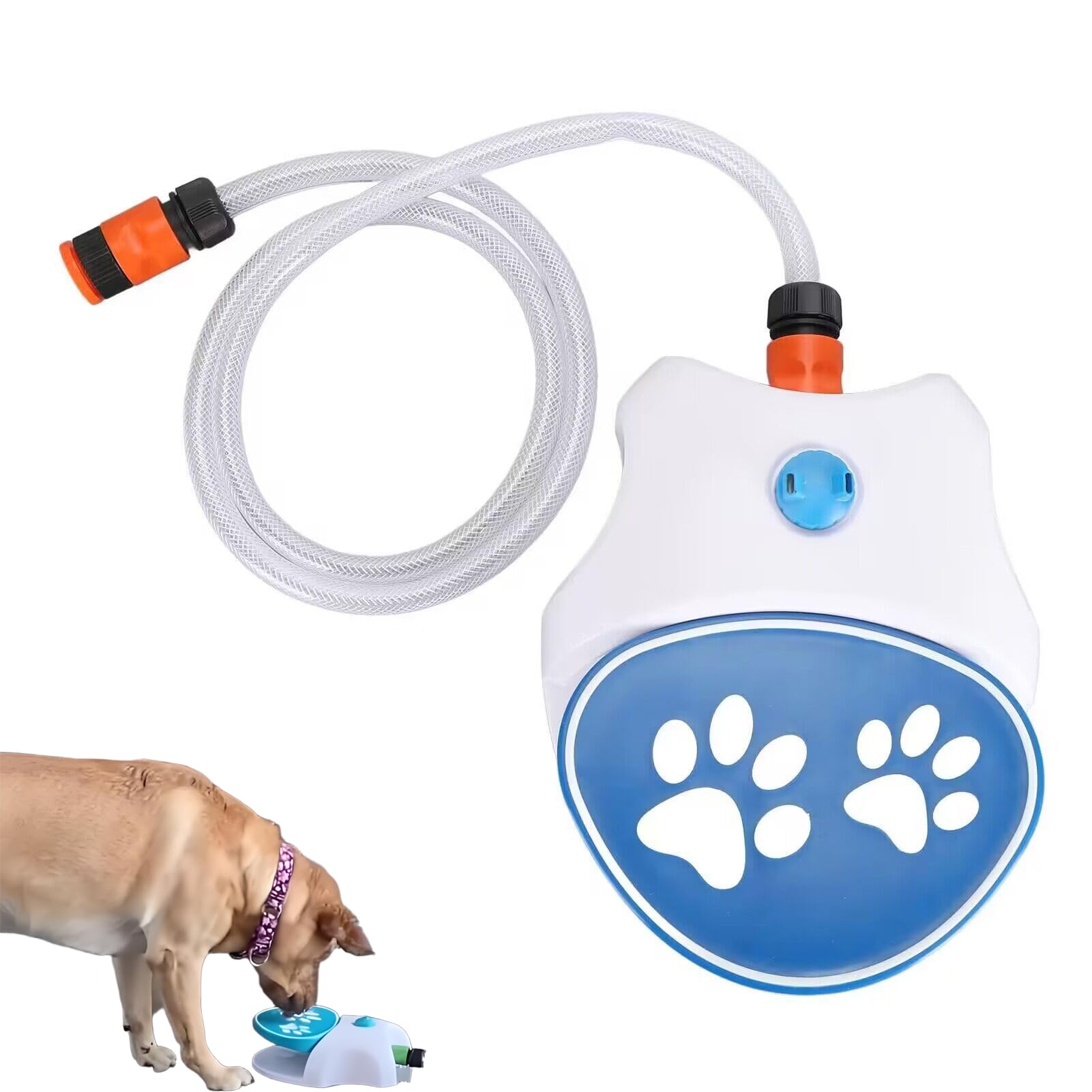 Dog Foot Water Feeder, Outdoor Dog Water Fountain Step On, Easy Use Hand Activated Pet Drinking Dispenser Drinking Sprinkler for Dogs Cats