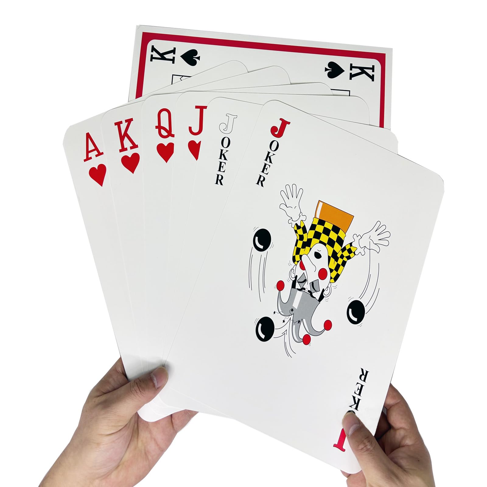 QkonkgnS 8x11 Inch Jumbo Playing Cards Large Deck of Cards Big Card Games for Families Oversized Casino Party Decorations Giant Professional Poker