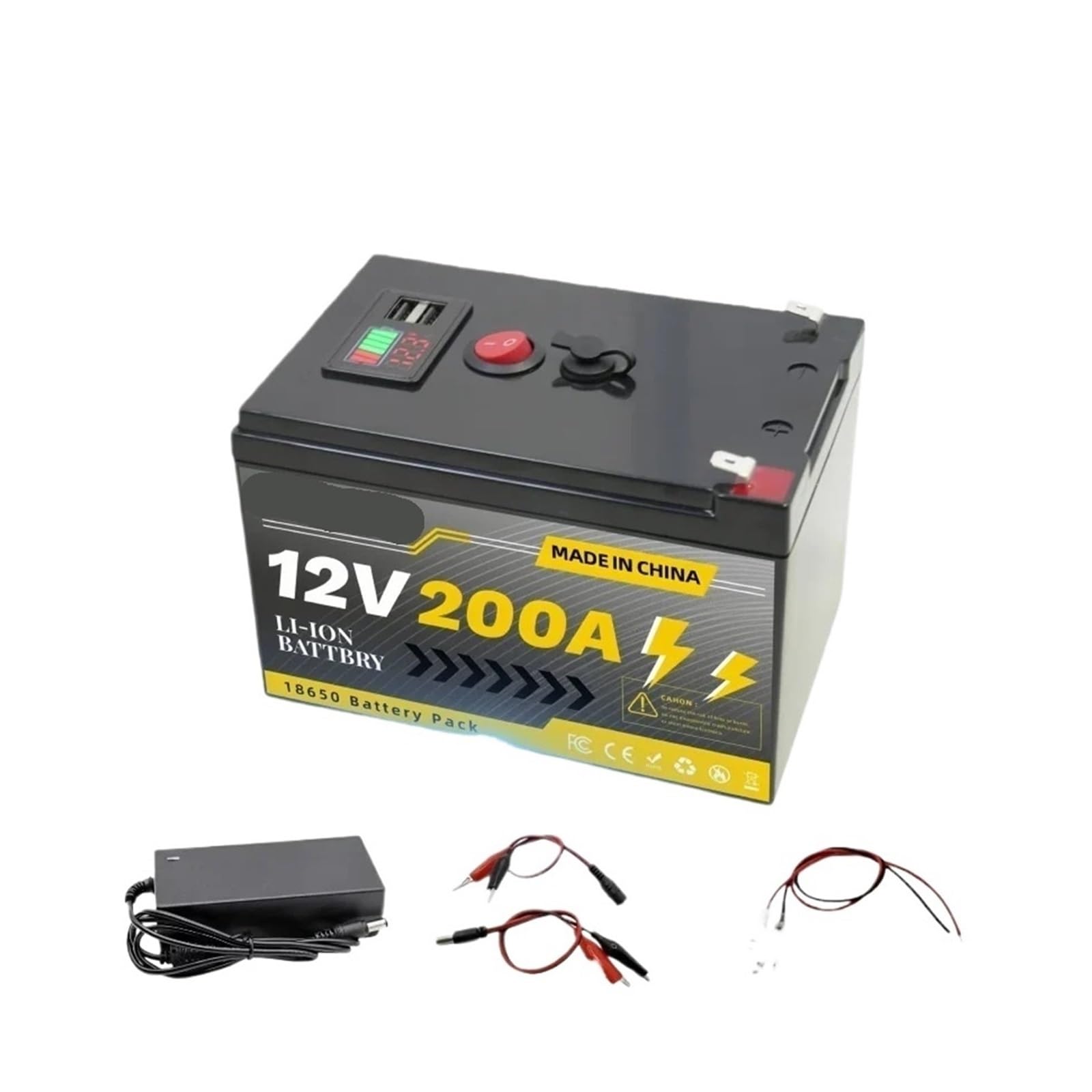 Batería De Ciclo Profundo LiFePO4 De Litio De Gran Capacidad De 12 V Y 200 Ah