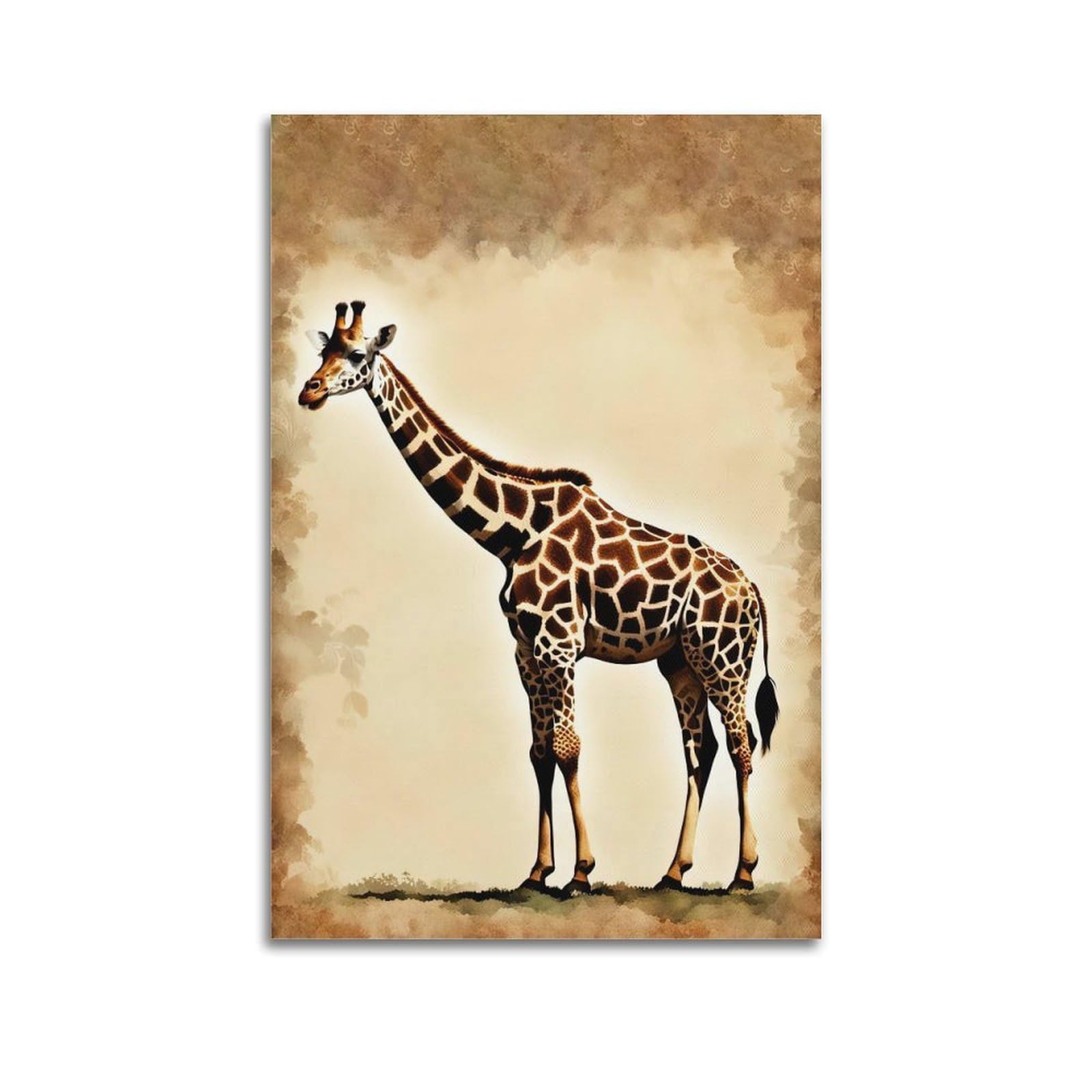 ZSZWHJ Animal Poster Giant Giraffe Poster Decorative Painting Canvas Wall Posters And Art Picture Print Modern Family Bedroom Decor Posters 20x30inch(50x75cm)