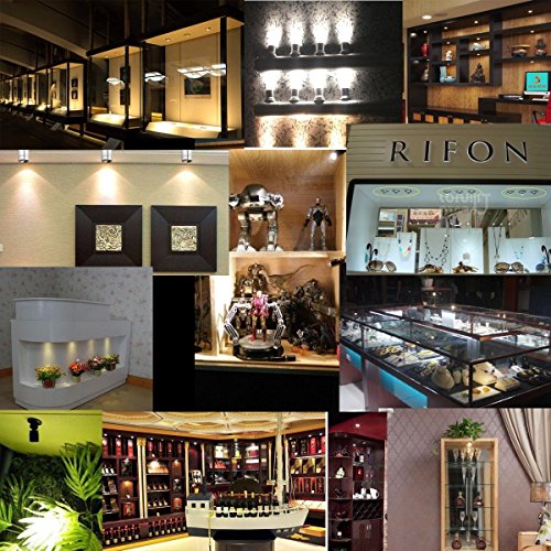 Xking 1.5W 12Vdc Dimmable Led Mini Spotlight Jewelry Showcase Display Lights Black Shell Surface Mount With Wireless Ir Dimmer (Pack-8,Cold White) #TOP6